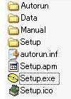 解凍して「setup.exe」を実行します