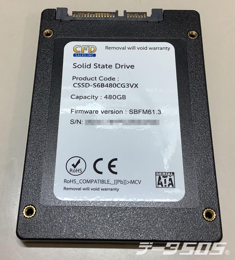 CFD SSD CSSD-S6B480CG3VX アクセスできずSATAFIRM S11と認識される - データSOS