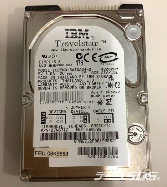 IBMのTravelstar IC25N015ATDA04-0