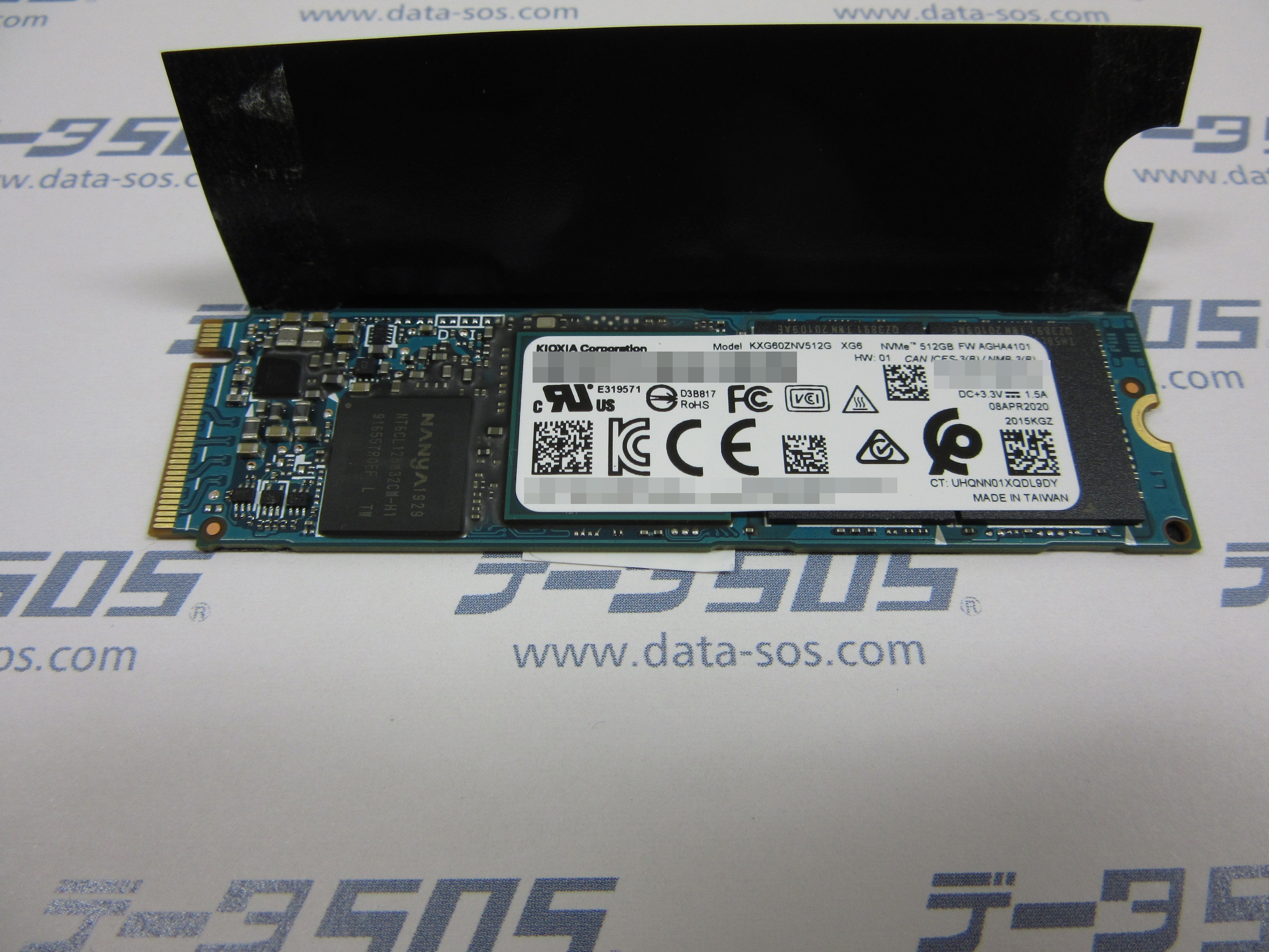 SSDはKIOXIA KXG60ZNV512G XG6
