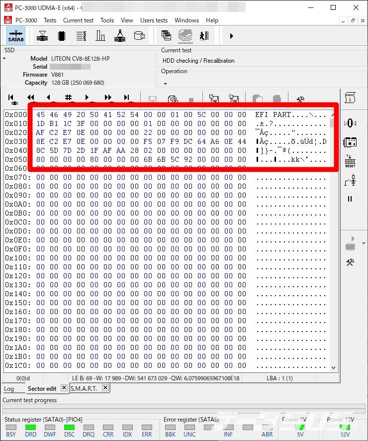 データも残っているのが確認できる