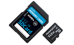 SDカード、MicroSDカード等のメモリーカード